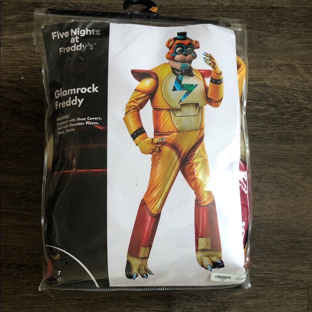 Spirit Glamrock Freddy Costume - Gold, Red, Black